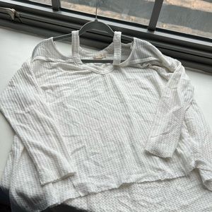 White high/low long sleeve
